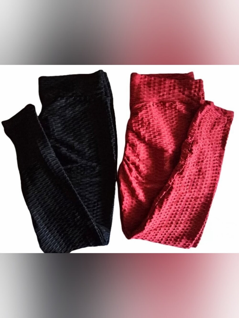 3/ $20 NWOT 2 Women Leggings - Black and Red Size XL